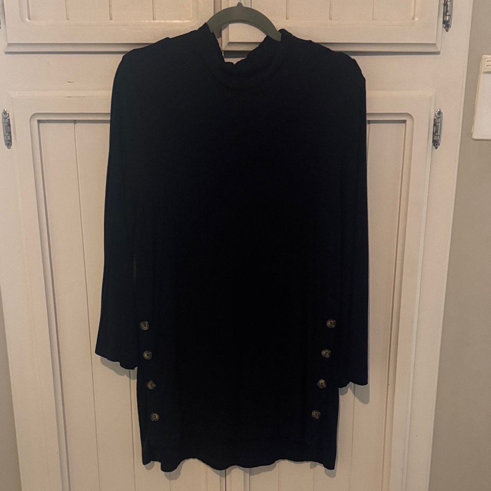 Navy Blue Tunic Sweater